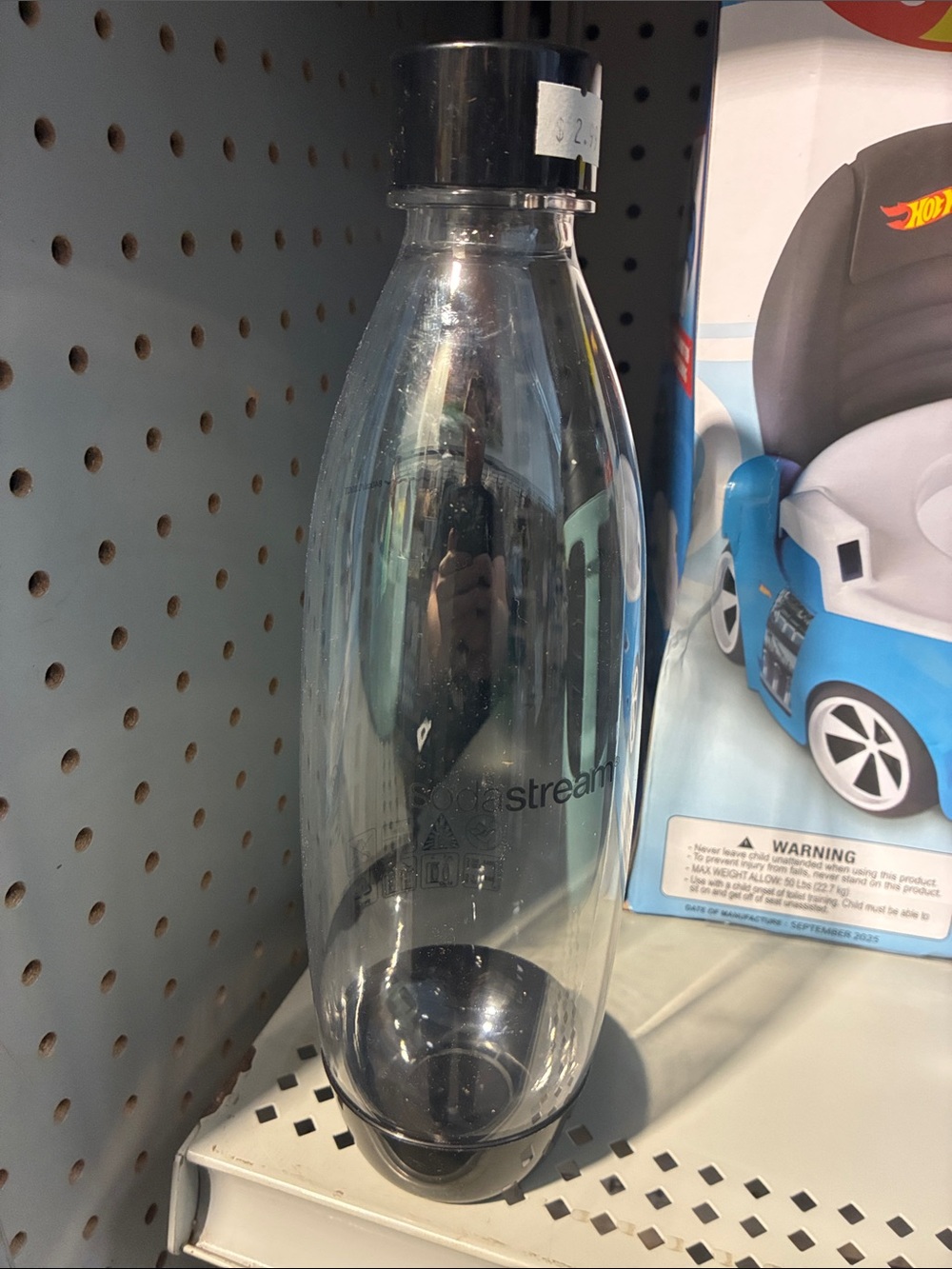 SodaStream Clear Carbonating Bottle - Black Cap